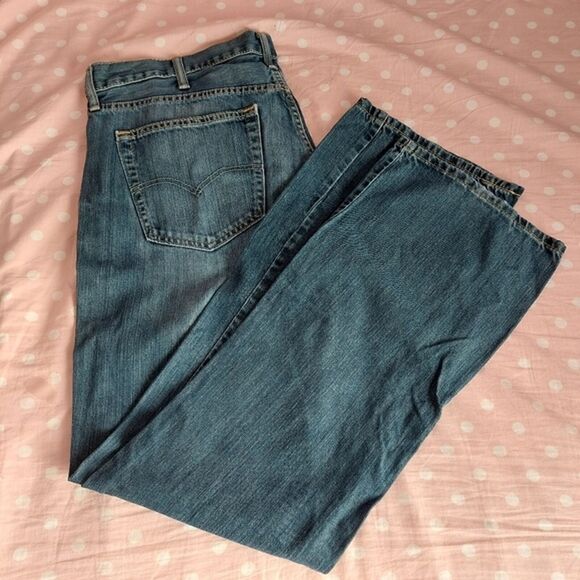 Levi's Blue Washed Denim Men's Jeans Size 38W 32L 38X32 - Picture 1 of 12